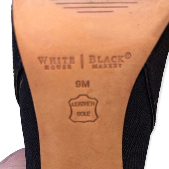 WHBM Cannes Booties Black Lizard Embossed Snakeskin Ankle Boot Stiletto Shooties - Picture 9 of 11